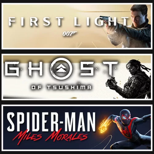  007 First Light +Ghost Of Tsushima +Miles